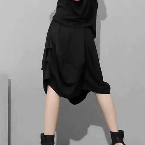 Load image into Gallery viewer, High Elastic Waist Black Pockets Bandage Wide Leg Pants New Loose Fit Trousers Women Fashion Spring Summer 2025 1DF4794
