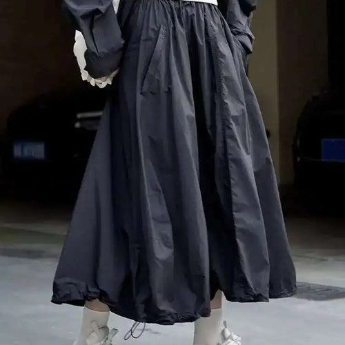 Load image into Gallery viewer, High Elastic Waist Loose Fit Khaki Drawstring Casual Half-body Skirt Women Fashion Tide New Spring Autumn 2025 1DF6695
