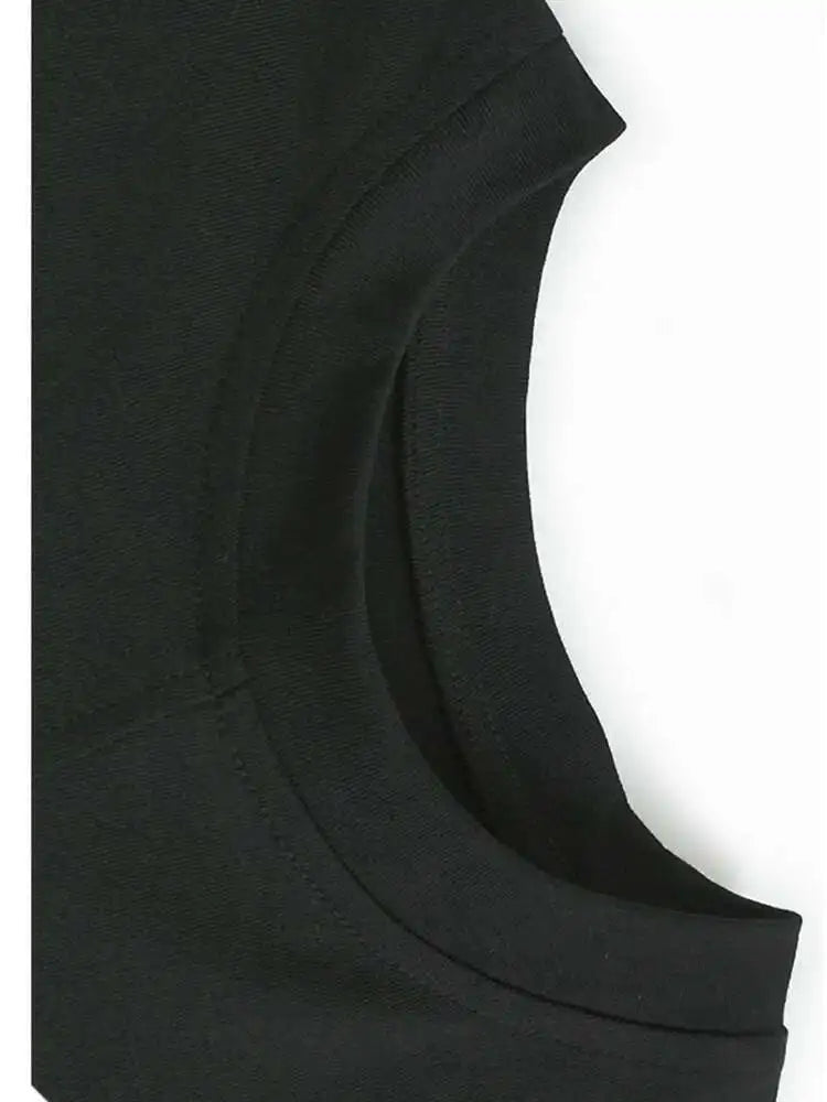 Women Black Plaid Color-block Big Size Midi Dress New Round Neck Short Sleeve Fashion Tide Spring Summer 2025 1DJ0086