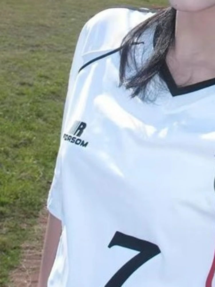 Y2k Aesthetic Gothic Letter Printing Casual T-shirt Hiphop Patchwork Streetwear Grunge Tops Harajuku Men and Women Loose Tshirts