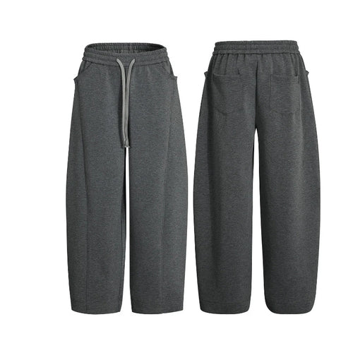 Load image into Gallery viewer, Men's Casual Pants New American Style Solid Color Sweatpants Straight Wide Leg Elastic Waist Trendy Male Trousers 9W1767
