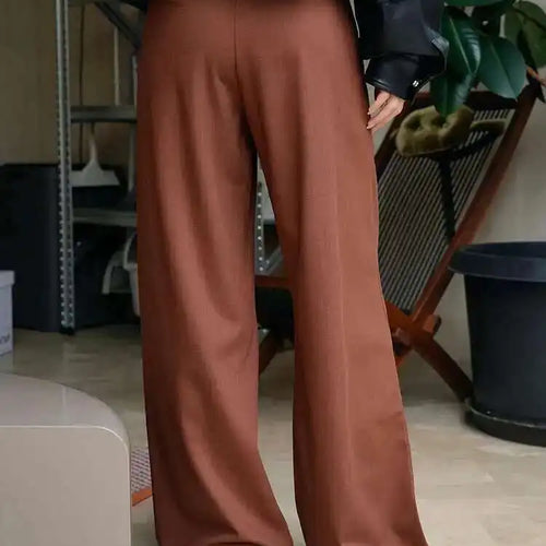 Load image into Gallery viewer, High Waist Black Brief Long Wide Leg Elegant Pants New Loose Fit Trousers Women Fashion Tide Spring Autumn 2025 1DH1033
