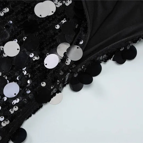 Load image into Gallery viewer, Sequins Strapless Backless Sexy Mini Dress For Women Robe Fashion Off-shoulder Sleeveless Sparkle Shiny Club Dress
