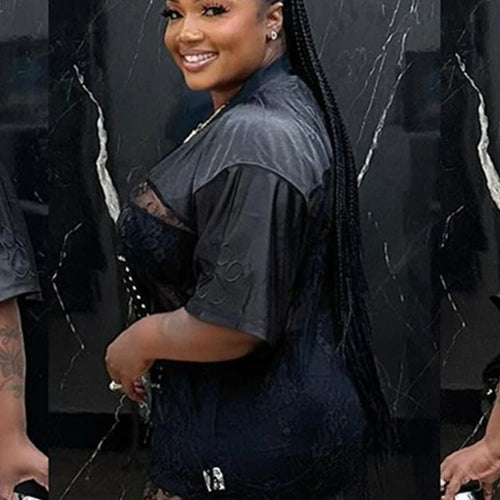 Load image into Gallery viewer, Loose Jacquard Letter Print T-Shirts Women V-Neck See Through Backless Short Sleeve Y2K Sexy Trend Streetwear Tops
