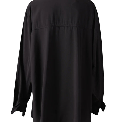 Load image into Gallery viewer, Women Black Printed Patch Spliced Big Size Blouse New Lapel Long Sleeve Shirt Fashion Tide Spring Autumn 2025 21F3676
