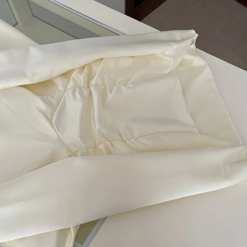 Load image into Gallery viewer, Autumn Winter Women Fashion Square Neck Long Sleeved Pleated Short Dress 2024 Beige Sexy Elegant High Waist Party Mini Dress New
