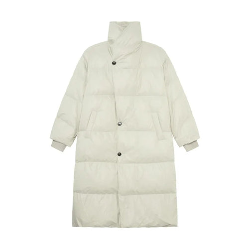 Load image into Gallery viewer, Simple Men&#39;s Down Jackets Stand Collar Long Single Breasted Casual Male Coats Solid Color Loose Overknee Menswear 9C9217
