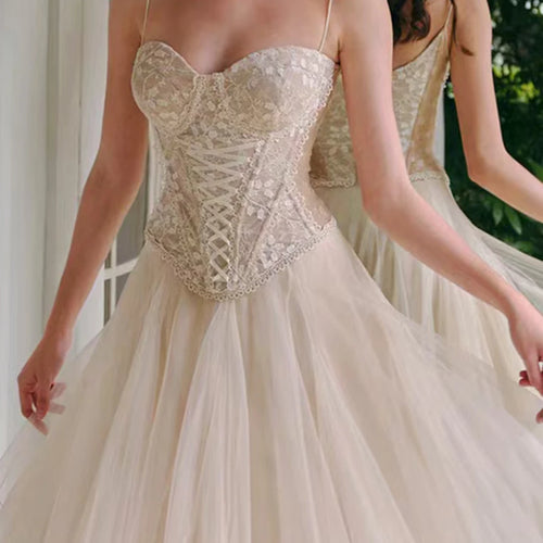 Load image into Gallery viewer, Solid Spliced Lace Up Slimming Vests For Women Square Neck Sleeveless Tinic Temperament Vest Female Fashion Style
