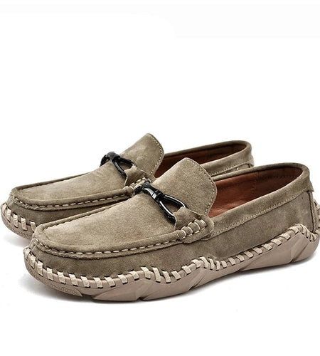 Luxury Brand Comfort Men Loafers Wear-Resistant Rubber Sole Genuine Leather Flats Fashion Shoes Causal Driving Shoes