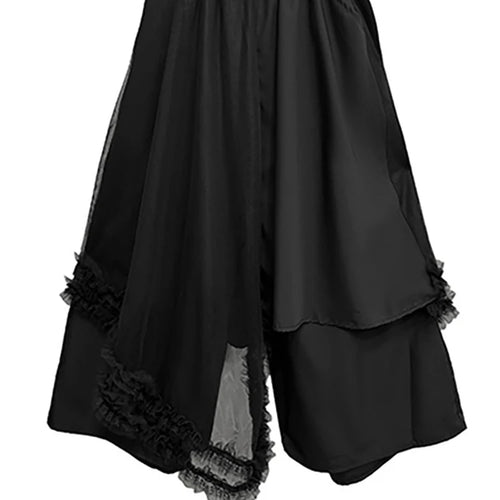 Load image into Gallery viewer, Big Size Black Irregular Shirt Mesh Pants Two Piece Suit New Lapel Short Sleeve Women Fashion Spring Summer 2025 1DJ1371
