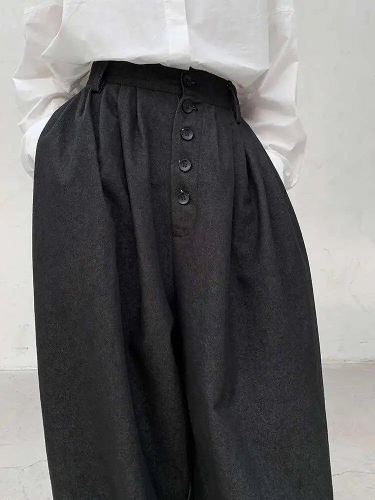 High Waist Blue Black Brief Long Casual Wide Leg Denim Pants New Trousers Women Fashion Tide Spring Autumn 2025 1DH8389