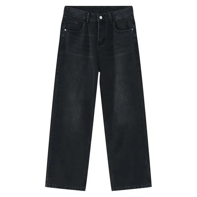 Trendy Summer Men's Jeans Straight Pants Fashion Spring Vintage Wide Leg Male Trousers Fashion Tide Washed 9A5577