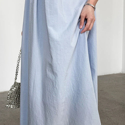 Load image into Gallery viewer, Women White Blue Knot Elegant Big Size Long Vest Dress New Halter Sleeveless Fashion Tide Spring Summer 2025 1DJ1282
