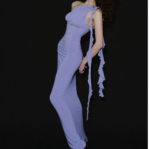 Load image into Gallery viewer, Elegant Sleeveless Tight Women's Long Dress New 2024 Summer One Shoulder Sexy Tight Back Holiday Party Evening Dress
