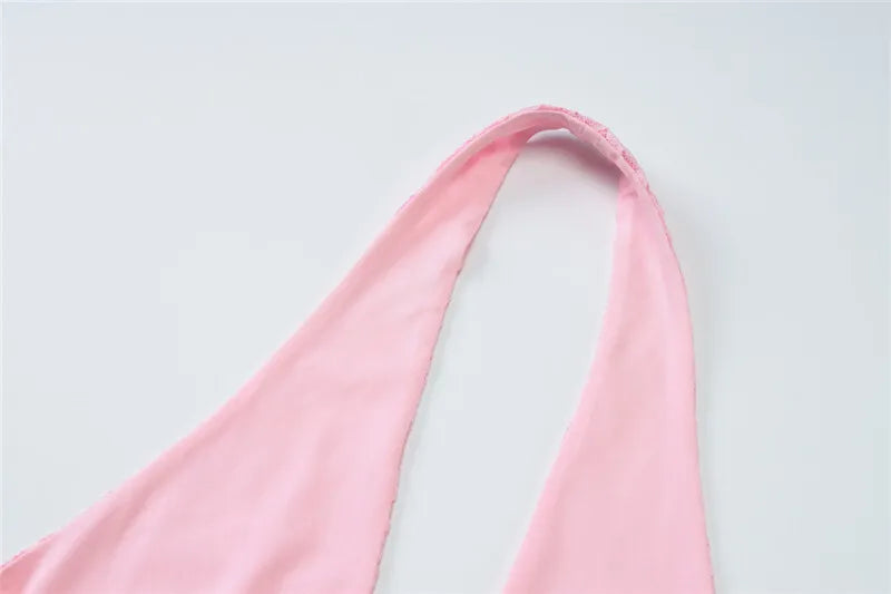 Halter Sleeveless Sexy Crop Tops Women Fashion Deep V Neck Backless Tank Tops Female Elegant Club Skinny Lace Top