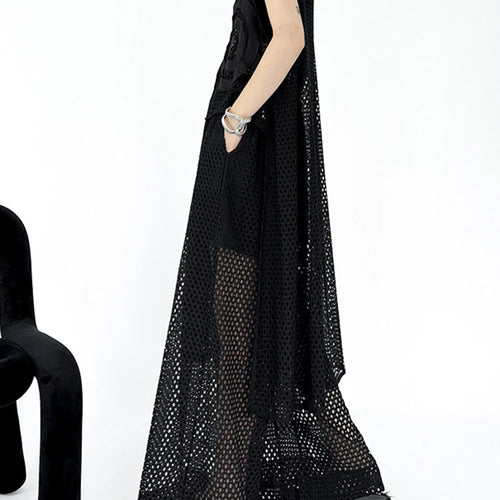 Load image into Gallery viewer, Big Size Black Grid Vest Wide Leg Pants Two Piece Suit New Lapel Sleeveless Women Fashion Tide Spring Autumn 2025 1DJ1417
