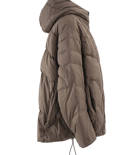 Brown Keep Warm Big Size Down Jacket New Hooded Long Sleeve Warm Women Parkas Fashion Tide Autumn Winter 2025 CP3472