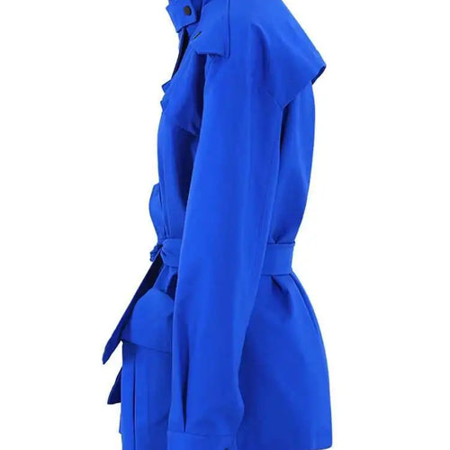 Load image into Gallery viewer, Women Beige Belted Big Size Trench New Stand Collar Long Sleeve Loose Windbreaker Fashion Tide Spring Autumn 2025 CPG0719
