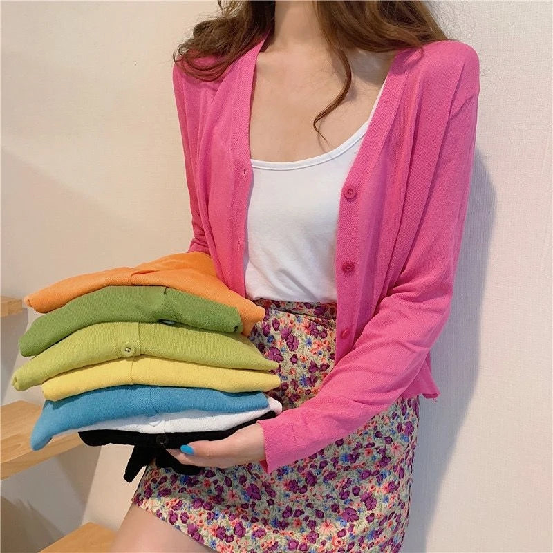 Sunscreen Clothes Womens Summer Coat Shirt Beach Sun Protection Clothing Outside Shawl Sun Protection Cardigan Cover Knit Jacket
