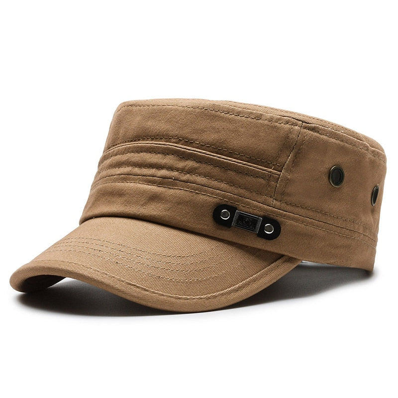 Fashion Men's Summer Cap Cotton Flat Military Cap Solid Women's Baseball Caps Snapback Trucker Hat Gorras Hombre
