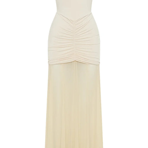 Load image into Gallery viewer, Off-shoulder Backless Sexy Maxi Dress For Women Gown Fashion Mesh Strapless Sleeveless Bodycon Long Dress Elegant
