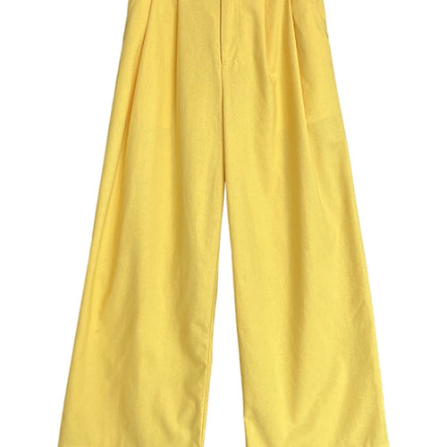 Load image into Gallery viewer, High Elastic Waist White Brief Pleated Long Wide Leg Pants New Trousers Women Fashion Tide Spring Autumn 2025 1DJ1517
