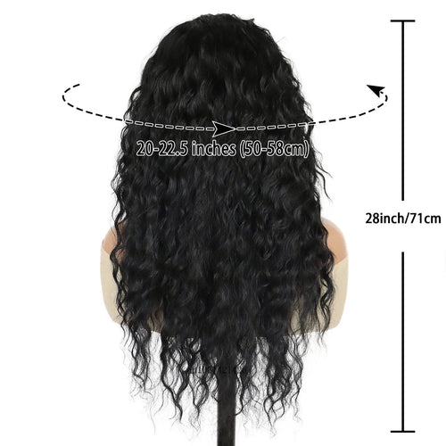 Load image into Gallery viewer, Black Women Wigs Big Volume Synthetic Hair Heat Resistant Fiber Long Curly Hairstyles Natural Wavy Wigs Fluffy Haircuts Female
