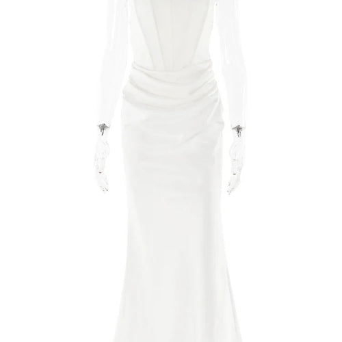 Load image into Gallery viewer, Summer New Waist Strapless Line Neck Long Dress Women Sexy Spicy Girl Elegant Backless Bodycon Party Club Evening Dress
