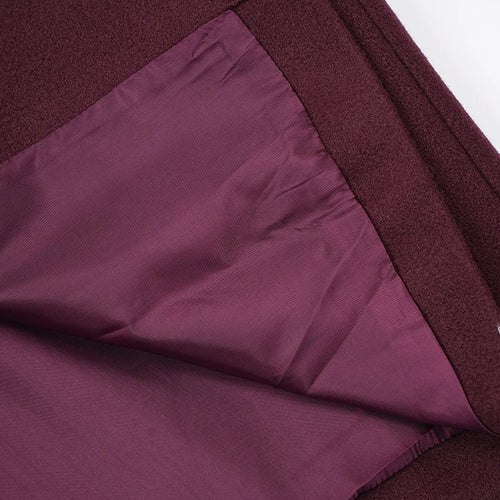 Load image into Gallery viewer, Wine Red Thick Big Size Long Woolen Coat New Scarf Collar Long Sleeve Women Jacket Fashion Tide Autumn Winter 2025 CPDB366
