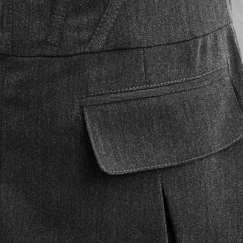 Load image into Gallery viewer, Autumn Women Office Lady Blazer Dress Sleeveless 2023 Casual Fashion A Line Dress with Pocket Gray Women's Clothing
