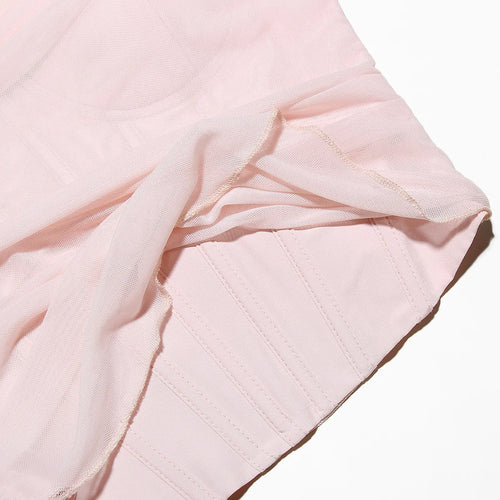 Load image into Gallery viewer, Summer strapless Bodycon Cropped Tops Elegant Pink Mesh Corset Top Sexy casual Holiday Party Women's Clothing
