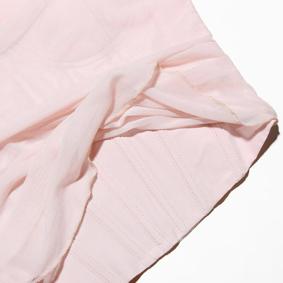 Summer strapless Bodycon Cropped Tops Elegant Pink Mesh Corset Top Sexy casual Holiday Party Women's Clothing