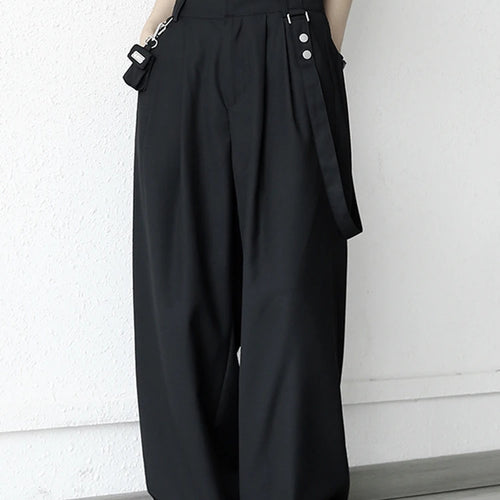 Load image into Gallery viewer, Streetwear Wide Leg Pants For Women High Waist Solid Loose Minimalist Trousers Female Spring Clothes Style
