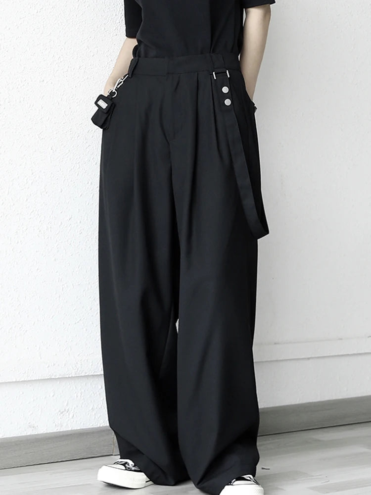 Streetwear Wide Leg Pants For Women High Waist Solid Loose Minimalist Trousers Female Spring Clothes Style