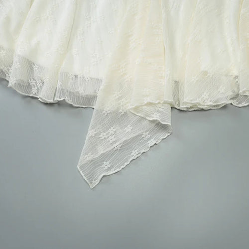 Load image into Gallery viewer, See Through Lace Halter Sexy Mini Dress Women Robe Halter Deep V Neck Backless Draped Ruffled Club Party Beach Dress
