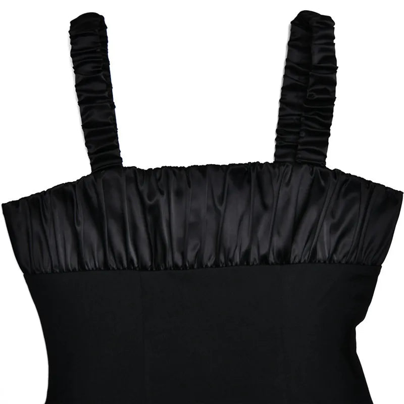 Elegant Satin Corset Mini Dress For Women  Fashion New Spaghetti Strap Sleeveless Backless A-line Club Party Sexy Dress