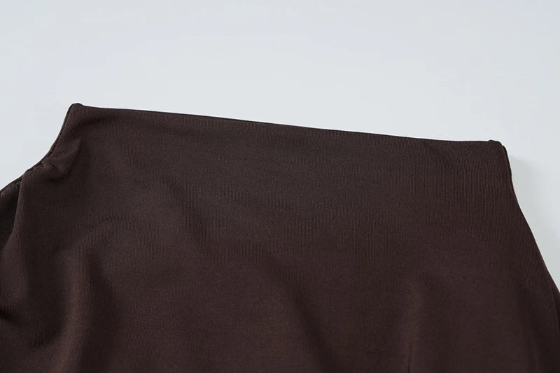 Sexy Skirt Two Pieces Sets For Women Long Sleeve Lace-up Crop Top And Long Skirt Elegant Bodycon Sexy Two Pieces Sets