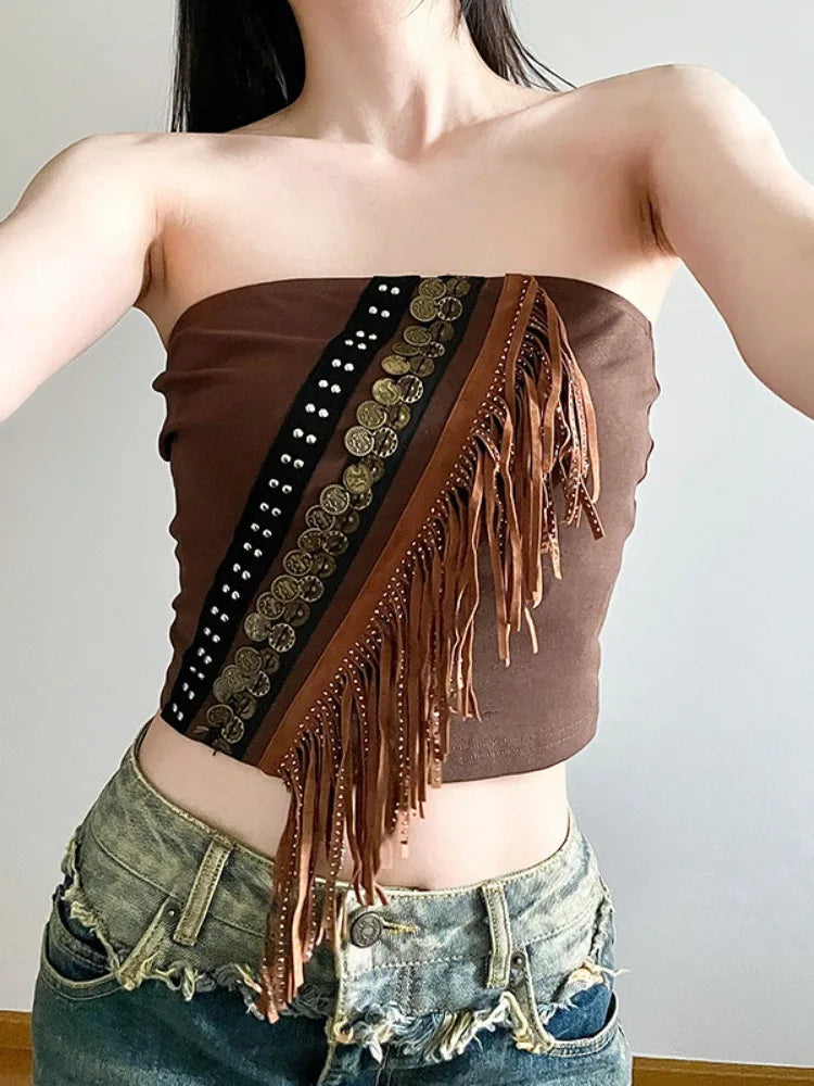 Casual Women Vintage Bandage Fashion Tops Thin Hollow Lace Streetwear Cardigan 2025 Autumn Y2k Aesthetic Sun Protection Cloth