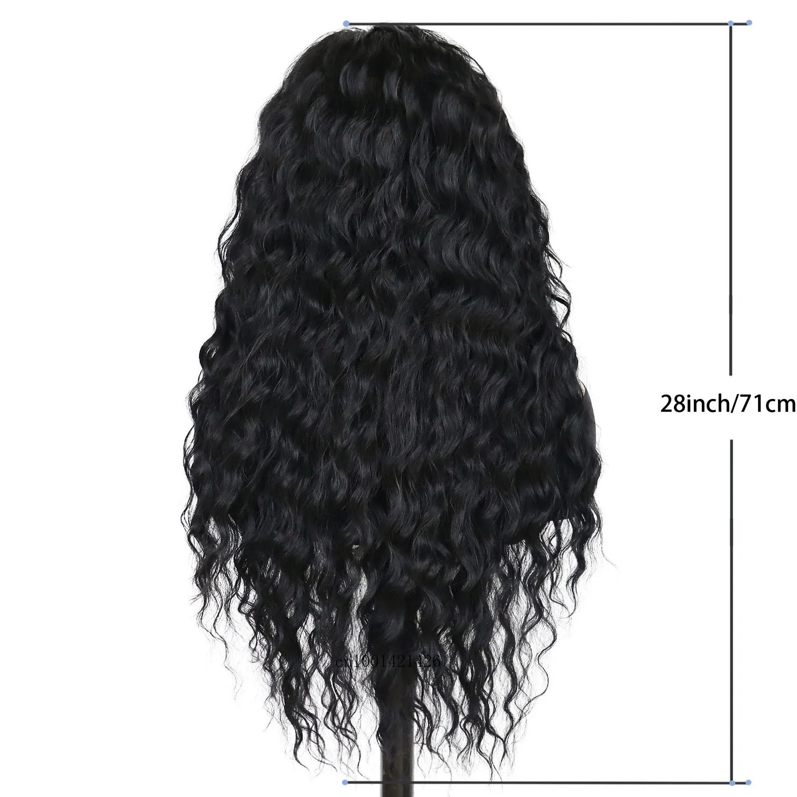 Long Black Wigs for Women Synthetic Hair Cosplay Wig with Free Part Hairline Thick Big Volume Costume Wigs Black Color Halloween