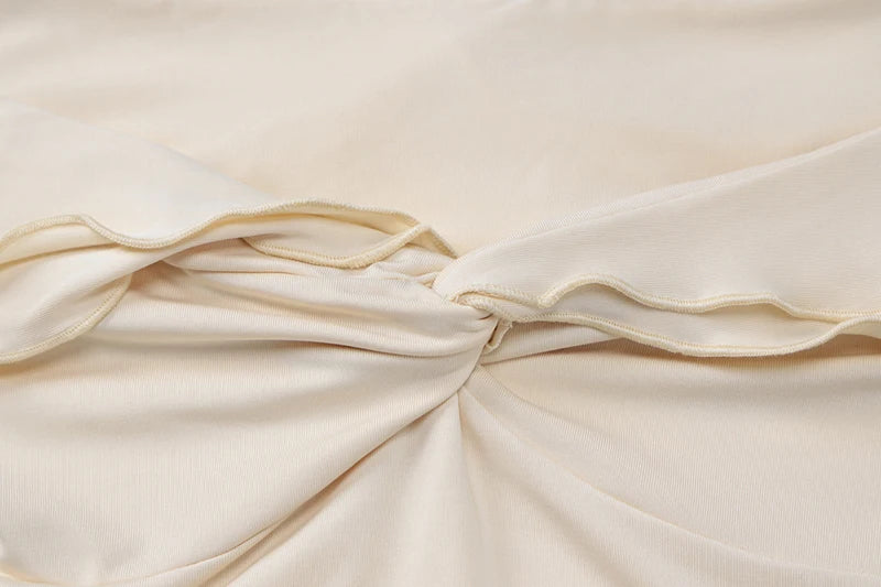 Slim Sexy Skirt Two Piece Sets Women Strapless Long Sleeve Crop Top And Hot Mini Skirt Female Party Two Piece Sets