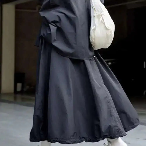 Load image into Gallery viewer, High Elastic Waist Loose Fit Khaki Drawstring Casual Half-body Skirt Women Fashion Tide New Spring Autumn 2025 1DF6695
