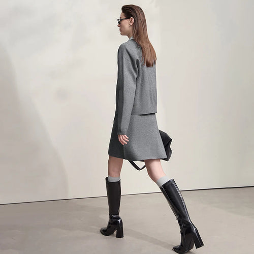 Load image into Gallery viewer, Skirts For Women Simple Casual Versatile A-line Elastic Waist Knitted Short Skirt 2025 Autumn New Female Clothing 12523114
