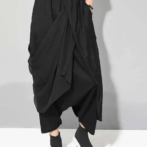 Load image into Gallery viewer, High Elastic Waist Black Irregular Long Harem Trousers New Loose Fit Pants Women Fashion Tide Spring Autumn 2025 1DE7835
