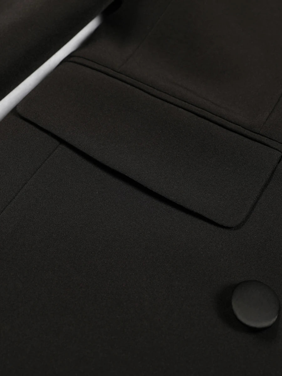 Solid Spliced Diamonds Blazers For Women Lapel Long Sleeve Tunic Patchwork Button Coats Female Fashion Style New