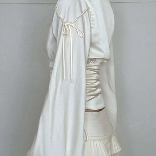 Load image into Gallery viewer, Fashion Satin Long Sleeve Slim Fit Women's Top T-shirt Sexy Deep V Waist Female Top Autumn/Winter 2025 Street Clothing
