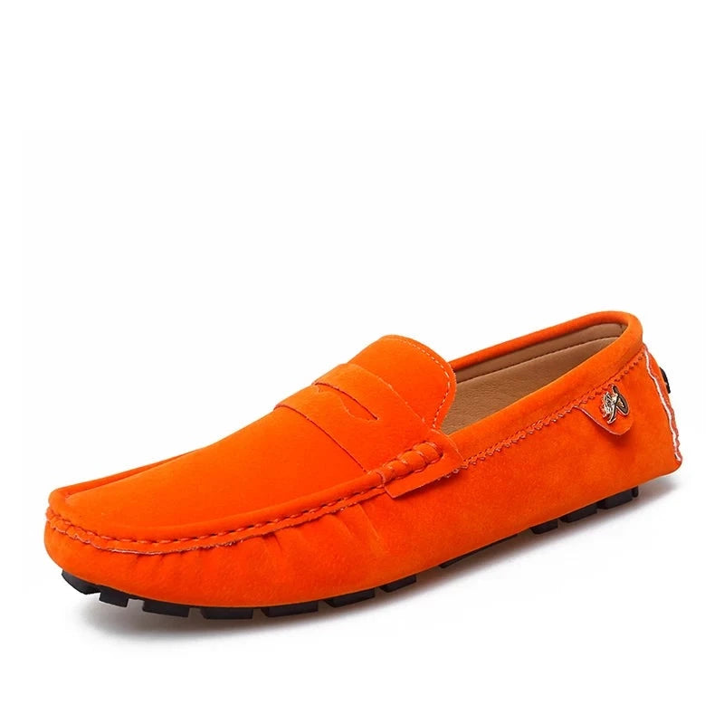 Large Size 48 Couple Shoes Slip-on Handmade Comfortable Breathable High Quality Leather Fashion Casual Loafers