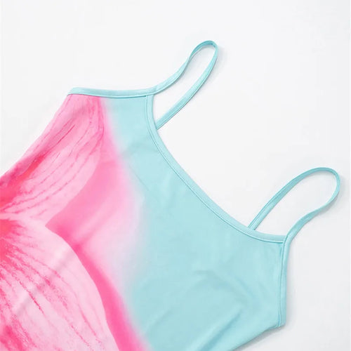 Load image into Gallery viewer, Spaghetti Strap Floral Print Sexy Mini Dress For Women Robe Fashion Elegant Sleeveless Backless Summer Beach Dress
