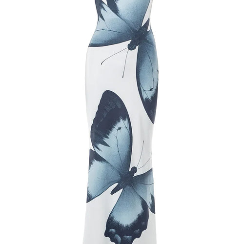 Load image into Gallery viewer, Off-shoulder Print Sexy Maxi Dress Women Summer New Strapless Sleeveless Backless High Waist Beach Holiday Long Dress
