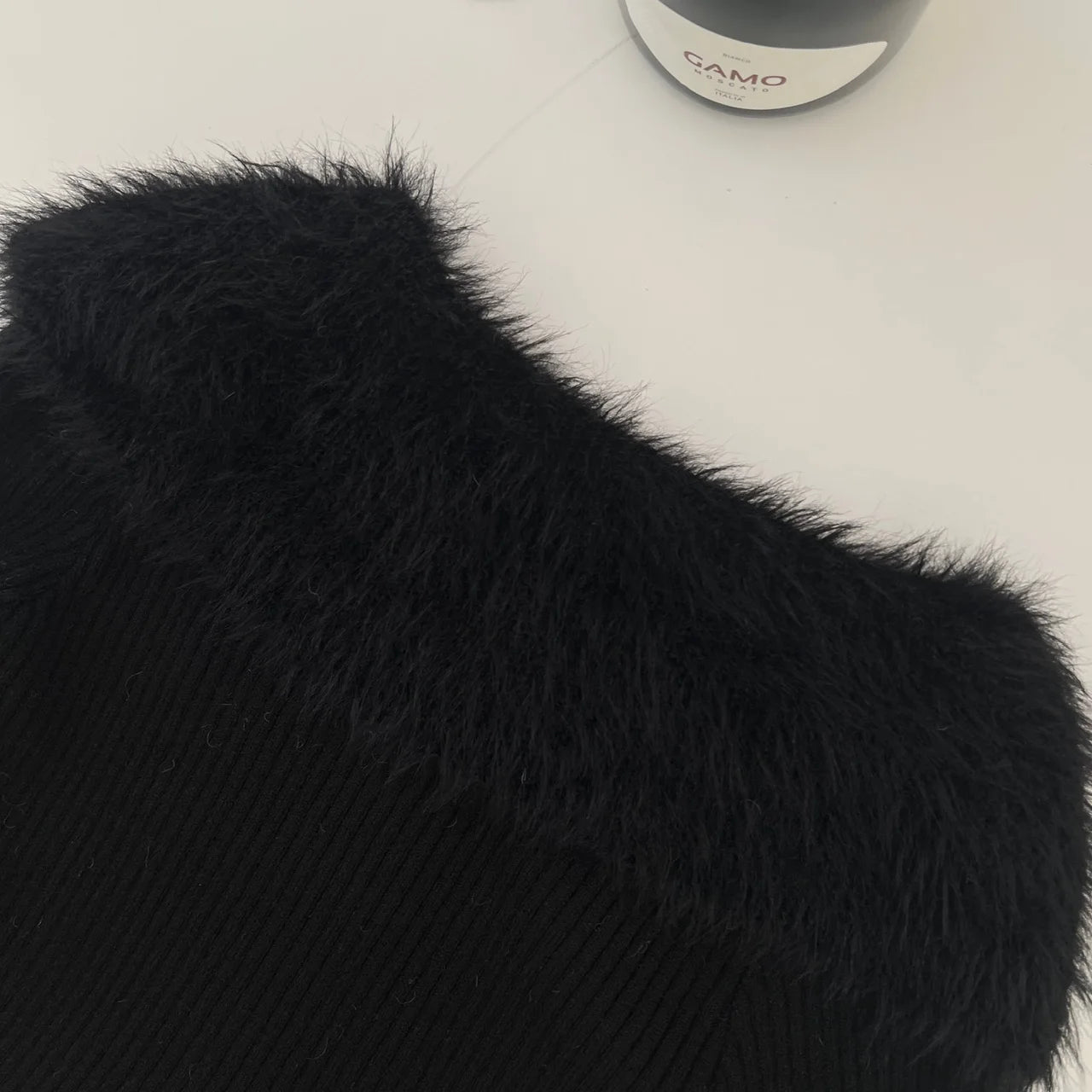 Retro Black Plush Neck Long Sleeved Cardigan Sweater Women Grey Festival Casual Versatile Short Knit Tops 2024 Autumn Winter New