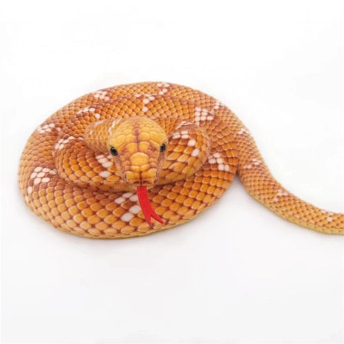 Load image into Gallery viewer, 110cm/300cm Simulation Long Golden Python Giant Real Snakes Plush Toy Stuffed Snake Plushie Children Boys Gift Home Decoration
